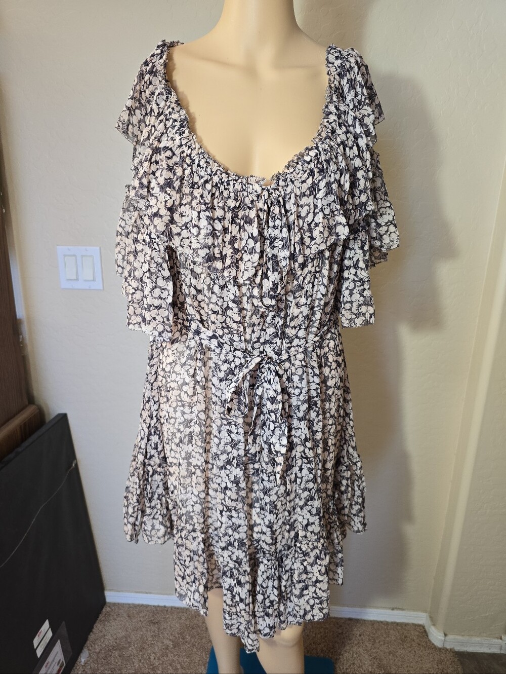 Zimmerman Prima Cherry Frill Dress Size 3 See Zimmerman Sizing Chart,Measurement